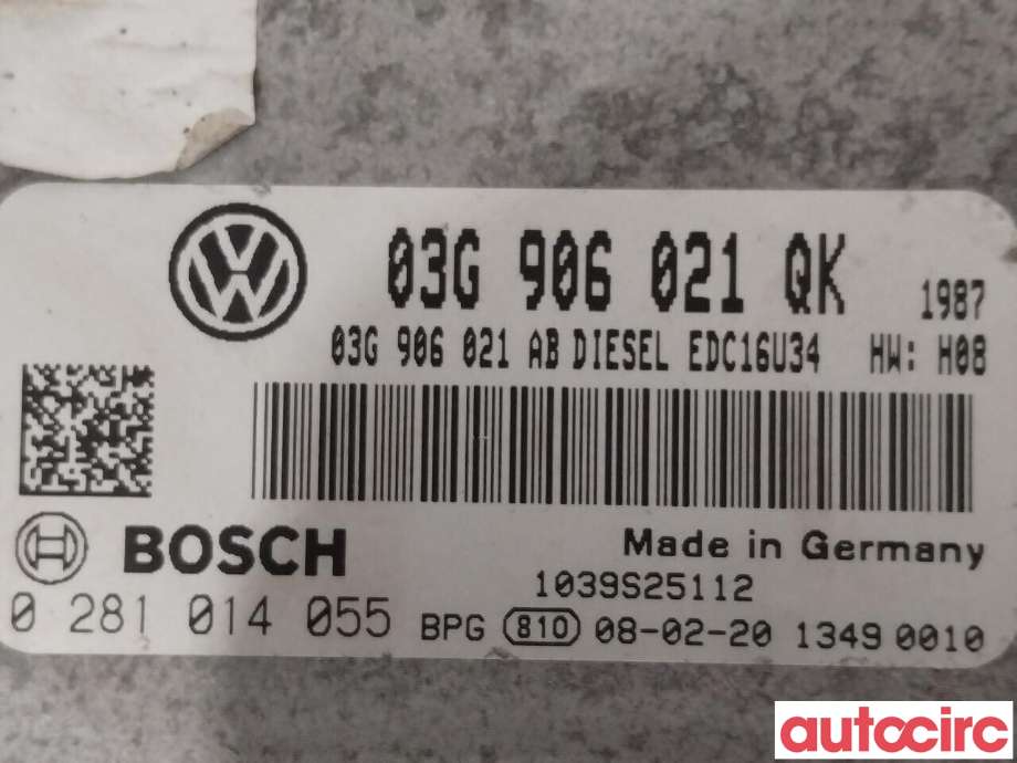 Styreenhet motor til VW Golf, Plus/Cross 2005-2009 (Fase 1) (VOLKSWAGEN|03G906021QK)