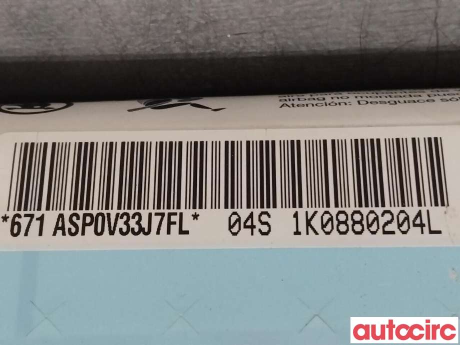 Airbag passasjer til VW Golf, Plus/Cross 2005-2009 (Fase 1)  (VOLKSWAGEN|1K0880204L)