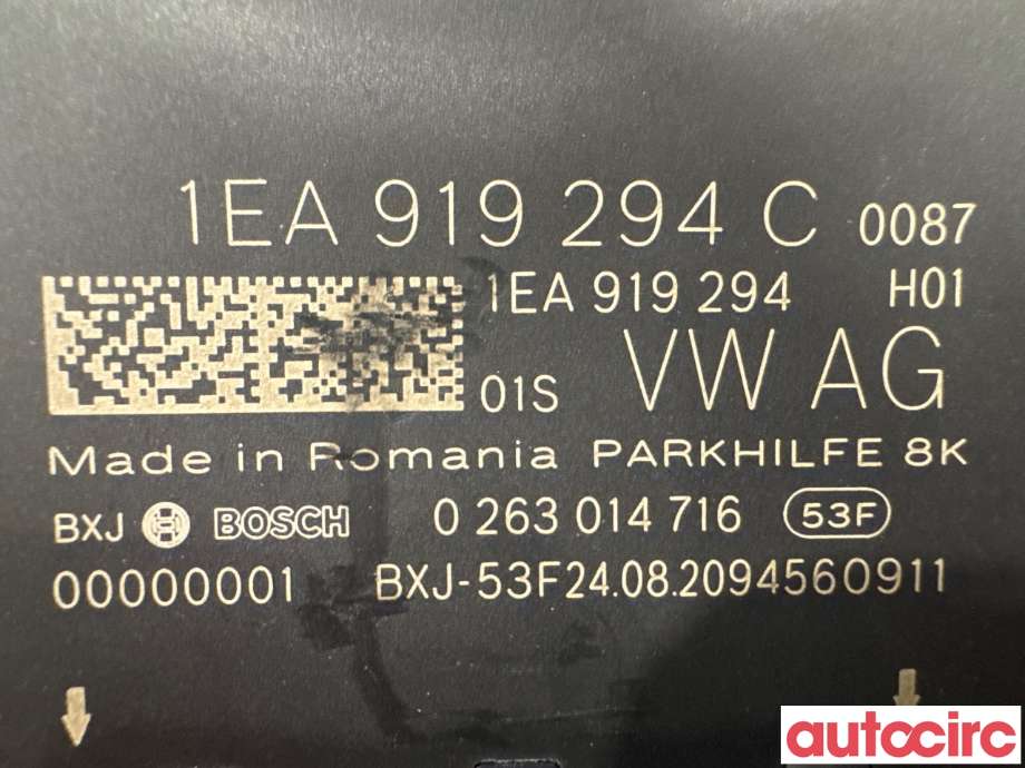 Styreenhet parkering til VW ID.3 2020-->>  (VOLKSWAGEN|1EA919294D|0263014716|1EA919294C)