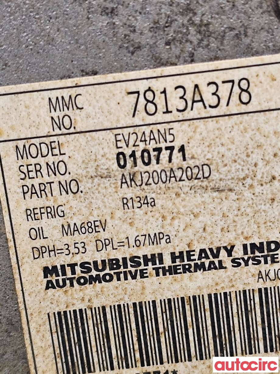 Aircondition kompressor til Mitsubishi Outlander 2015-->> (Type III, Fase 2)  (MITSUBISHI|7813A483|AKJ200A202D|7813A378)