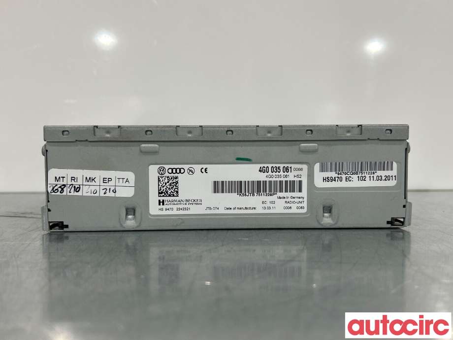 Bilstereo til Audi A4 2007-2014 (Type IV) (B8) (B8) (AUDI|4G0035061FX|HS9470|4G0035061)