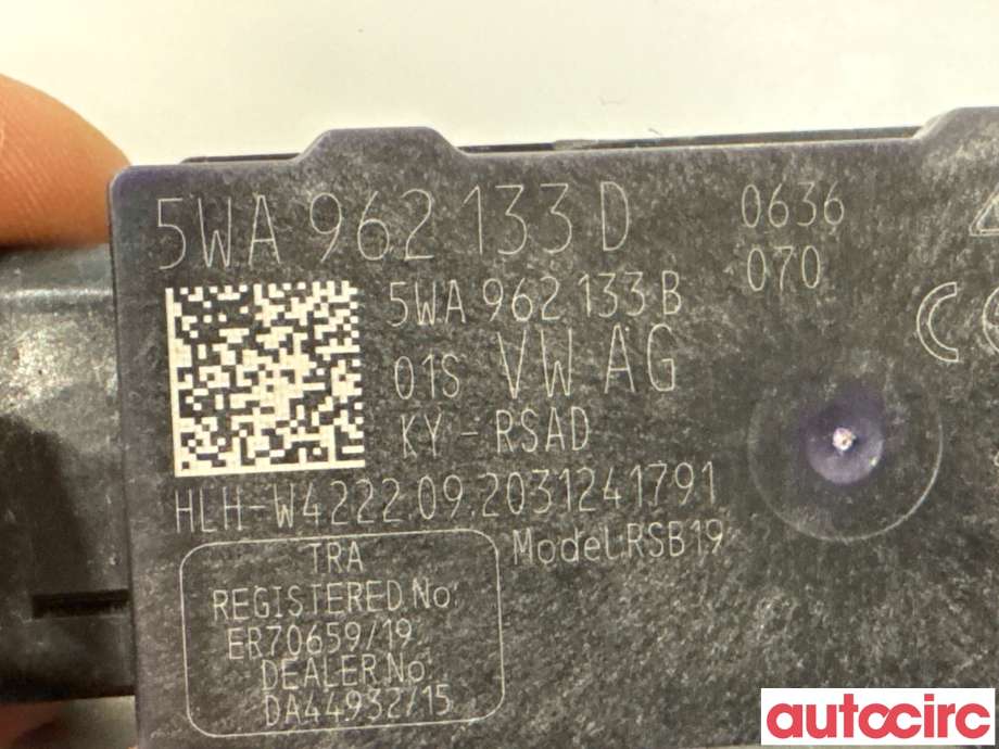 Diverse deler til VW ID.3 2020-->> (VOLKSWAGEN|5WA962133D|RSB19)