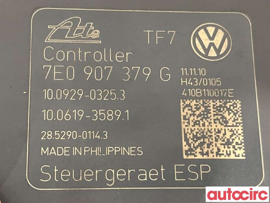 ABS sentral til VW Transporter / Caravelle 2009-2015 (Fase 2) (T5) (T5) (VOLKSWAGEN|7E0614517C|100929-03253|7E0614517H)