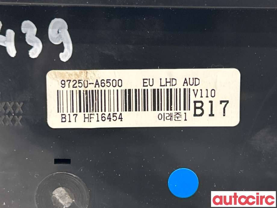 Varmeapparat betjening til Hyundai i30 2012-2017 (Type II)  (HYUNDAI|97250A6500GU|97250A6500)