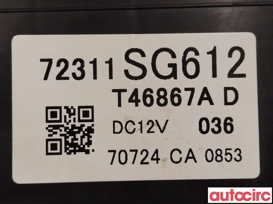 Varmeapparat betjening til Subaru Forester 2013-2019 (Type IV) (SUBARU|72311SG611|72311SG612)
