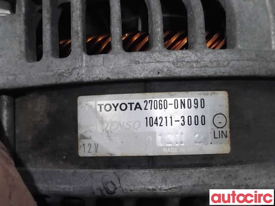 Dynamo til Toyota Yaris 2012-2014 (Type III, Fase 1)  (TOYOTA|270600N090|104211-3000|27060-0N090)