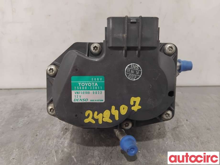 EGR-ventil til Toyota Yaris 2012-2014 (Type III, Fase 1) (TOYOTA|2580033011|VN150100-0332|25800-33011)