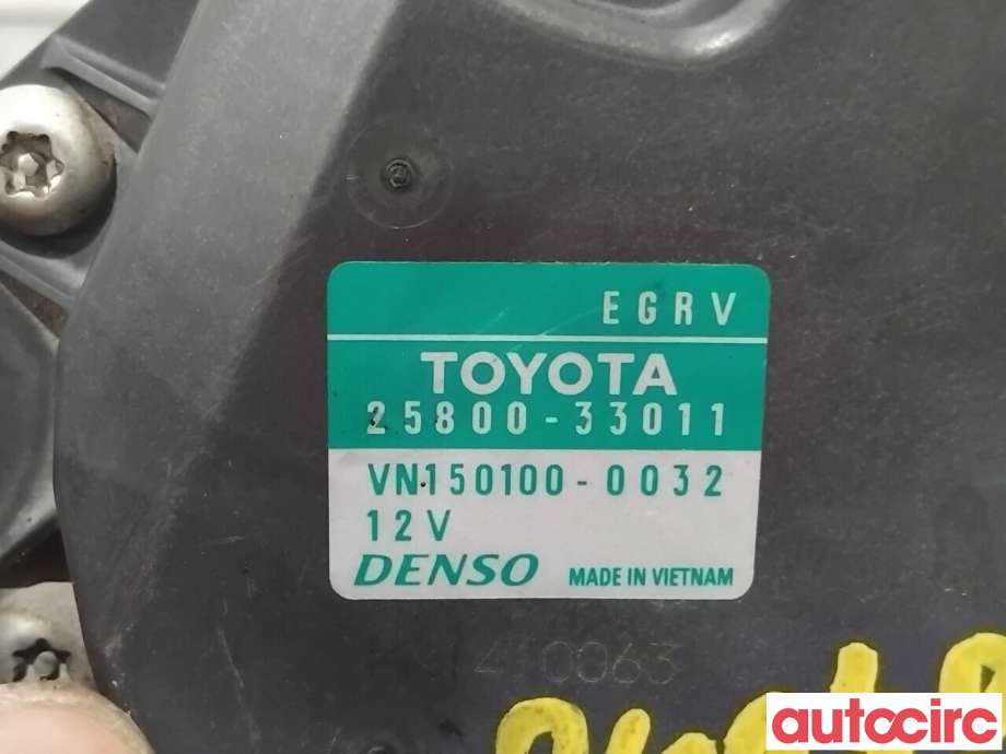 EGR-ventil til Toyota Yaris 2012-2014 (Type III, Fase 1) (TOYOTA|2580033011|VN150100-0332|25800-33011)