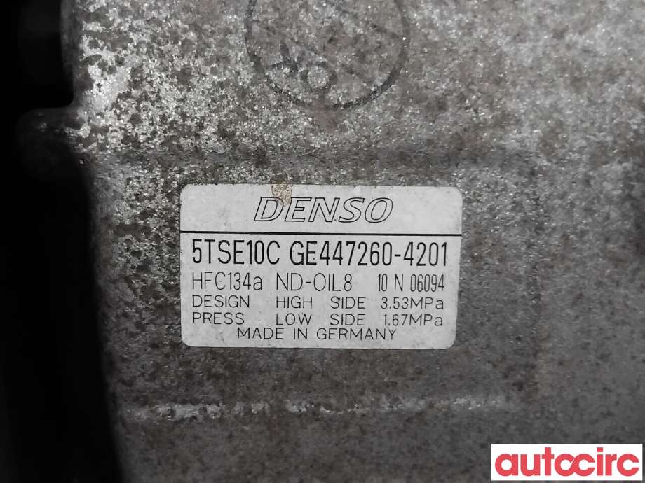 Aircondition kompressor til Toyota Yaris 2012-2014 (Type III, Fase 1)  (TOYOTA|883100D380|447260-4201|)