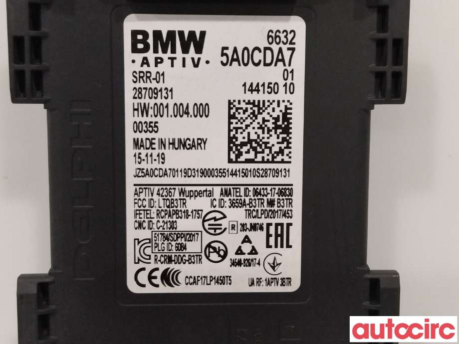 Sensor radar til BMW 5-Serie 2017-->> (G30/G31) (G30/G31) (BMW|66325A340C0|14415010|66325A0CDA7)