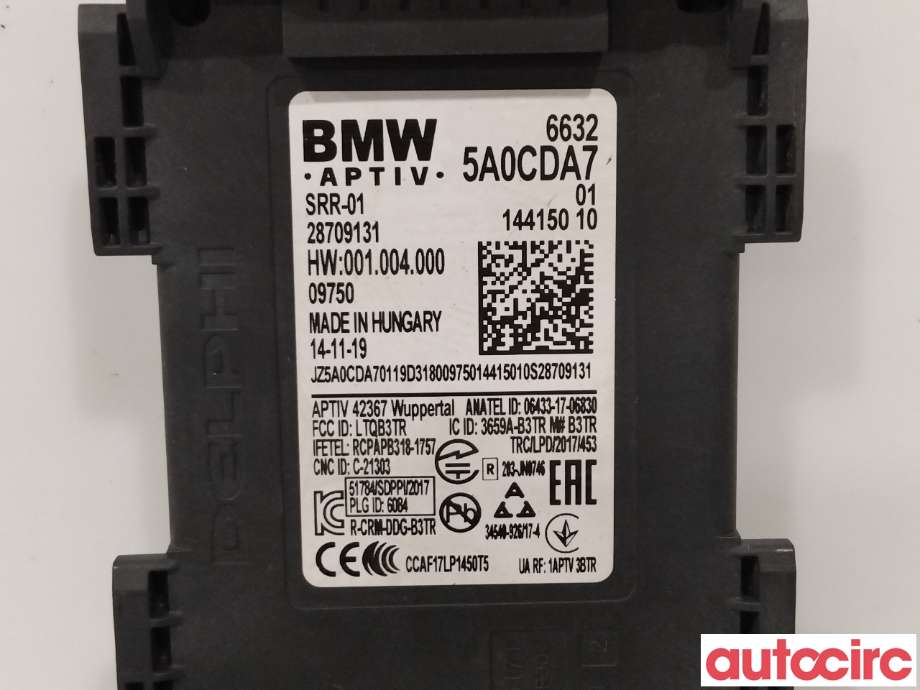 Sensor radar til BMW 5-Serie 2017-->> (G30/G31) (G30/G31) (BMW|66325A340C0|14415010|66325A0CDA7)