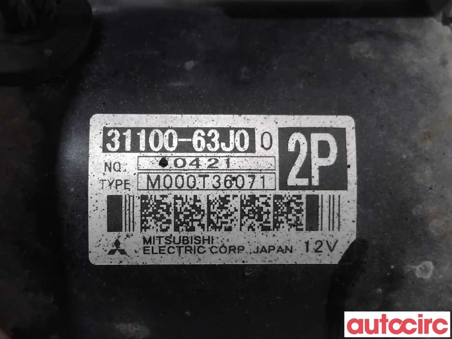 Starter til Suzuki SX4 2009-2013 (Type I, Fase 2)  (SUZUKI|31100-63J00|M000T36071)
