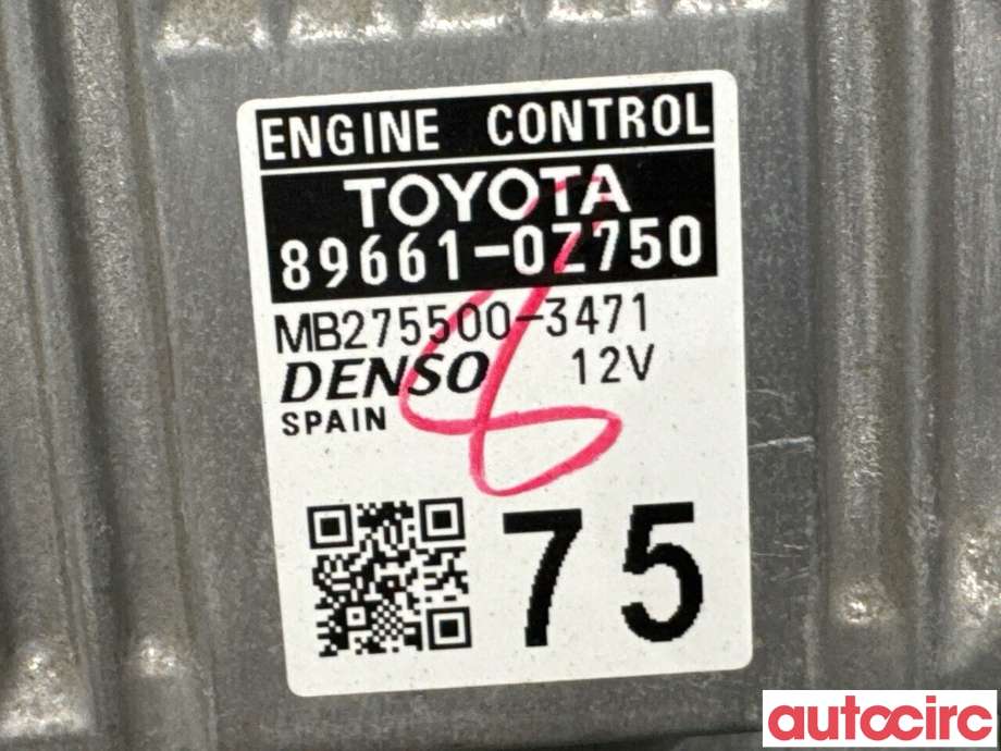 Styreenhet motor til Toyota Auris 2015-2019 (Type II, Fase 2) (TOYOTA|896610Z750|275500-3471|89661-0Z750)