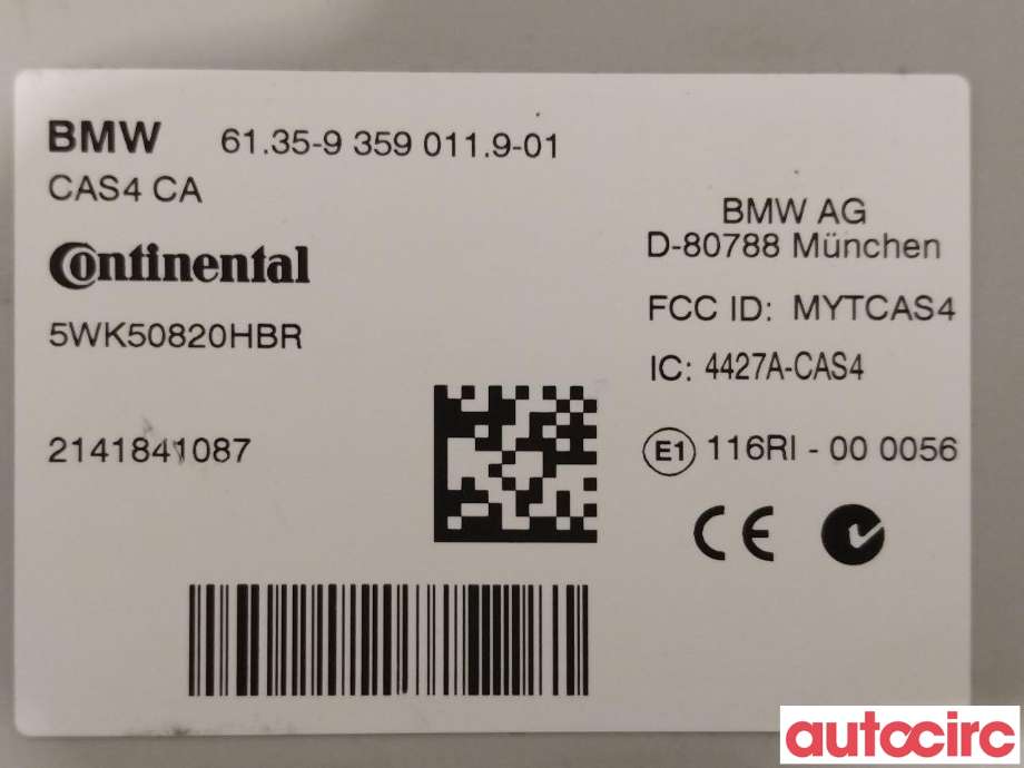 Styreenhet diverse til BMW 5-Serie 2010-2017 (F10/F11) (F10/F11) (BMW|61356809372|61359359011)