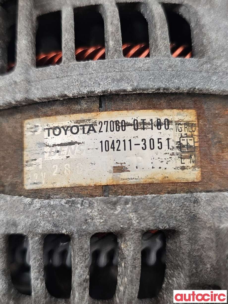 Dynamo til Toyota Avensis 2009-2015 (Type III, Fase 1) (TOYOTA|270600T180|27060-0T180)