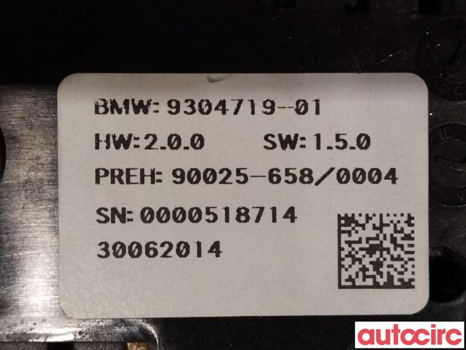 Varmeapparat betjening til BMW 5-Serie 2010-2017 (F10/F11) (F10/F11) (BMW|61319290751||9304719)