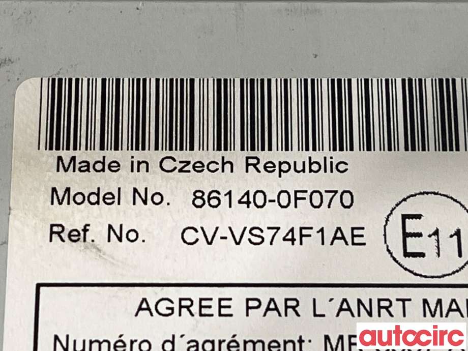 Bilstereo til Toyota Verso 2009-2016 (Type III)  (TOYOTA|861400F070)