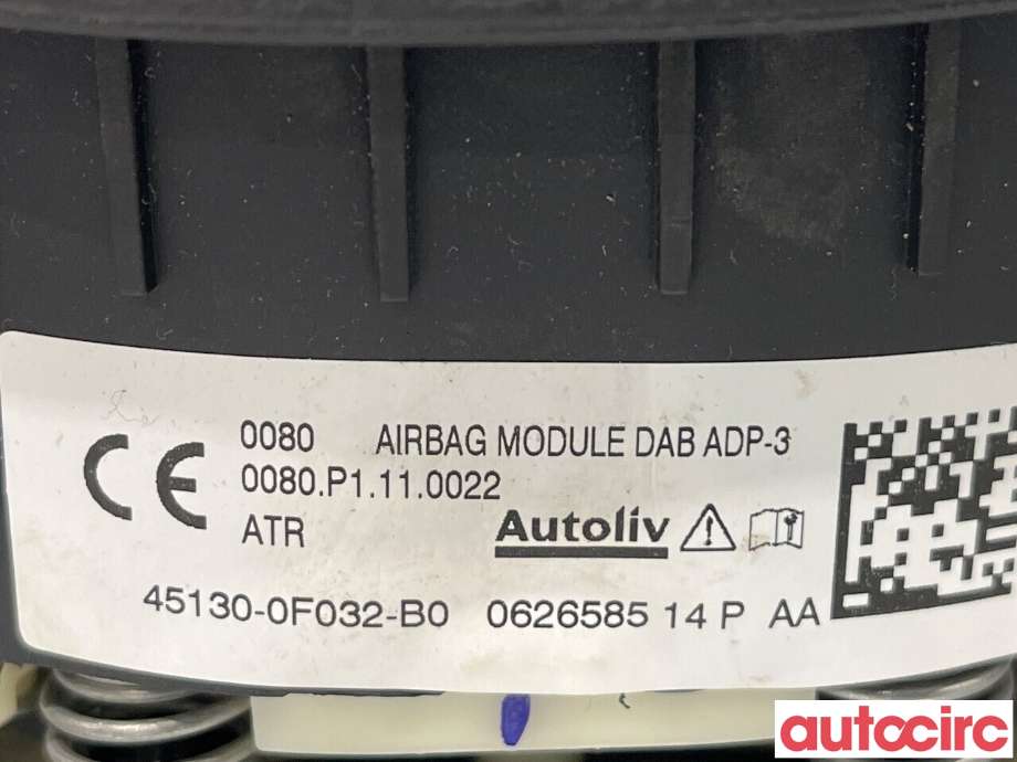 Airbag rattpute til Toyota Verso 2009-2016 (Type III)  (TOYOTA|451300F032B0)
