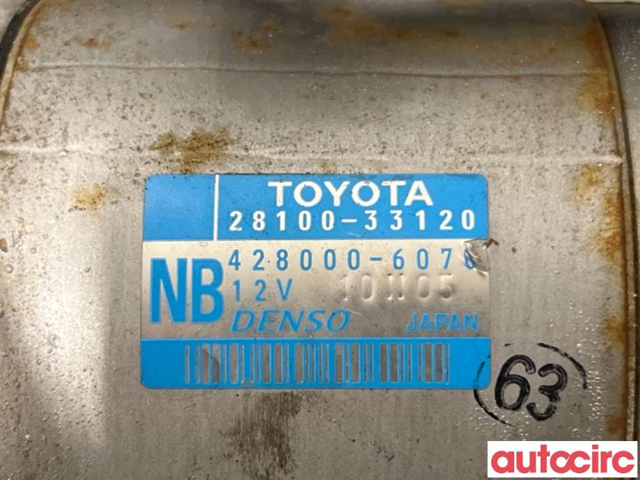 Starter diesel til Toyota Urban Cruiser 2009-2014  (TOYOTA|2810033120|428000-6070|28100-33120)