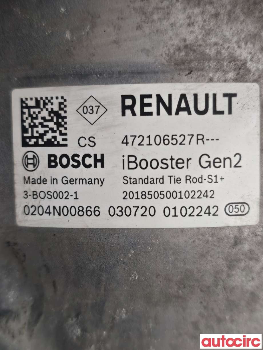 Bremsekraft-forsterker til Renault Zoe 2013-2019 (Fase 1) (RENAULT|460075118R|0204N00866|472106527R)