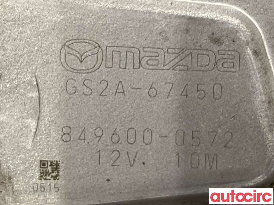 Viskermotor bakrute til Mazda 6 2010-2013 (Type II, Fase 2)  (MAZDA|GS2A-67-450|849600-0572|GS2A-67450)