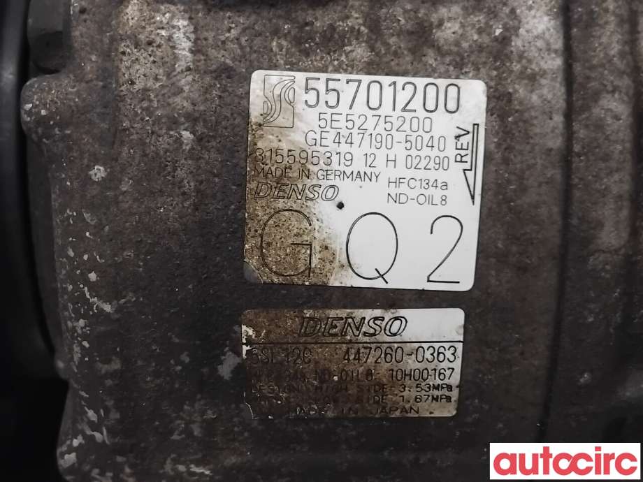 Aircondition kompressor til Opel Corsa D 2006-2014 (OPEL|95526768|447190-5040|95527545)