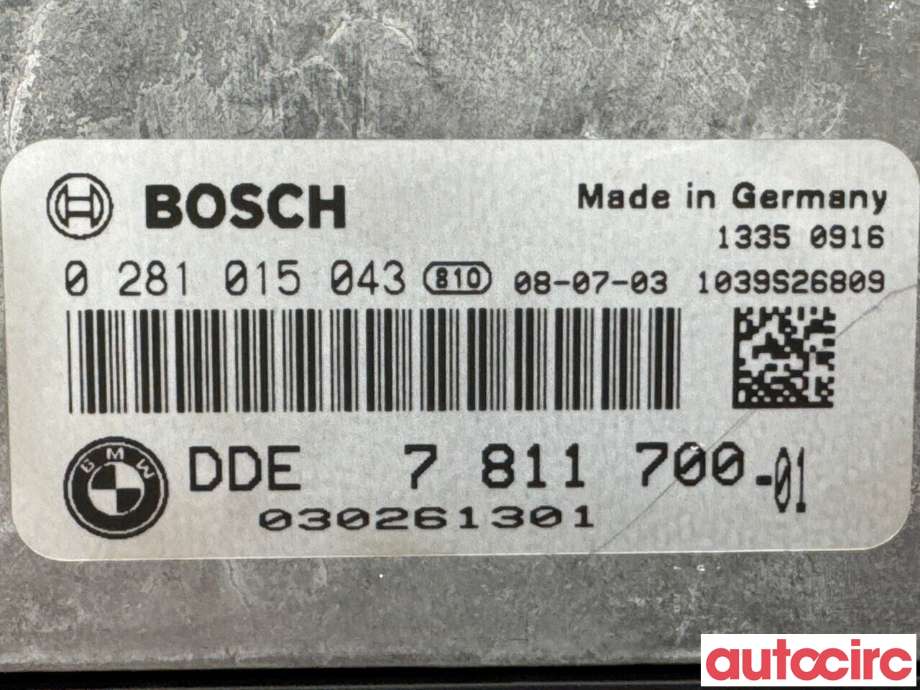 Styreenhet motor til BMW 5-Serie 2003-2010 (E60/E61) (E60/E61) (BMW|13618506199|0281015043|7811700)