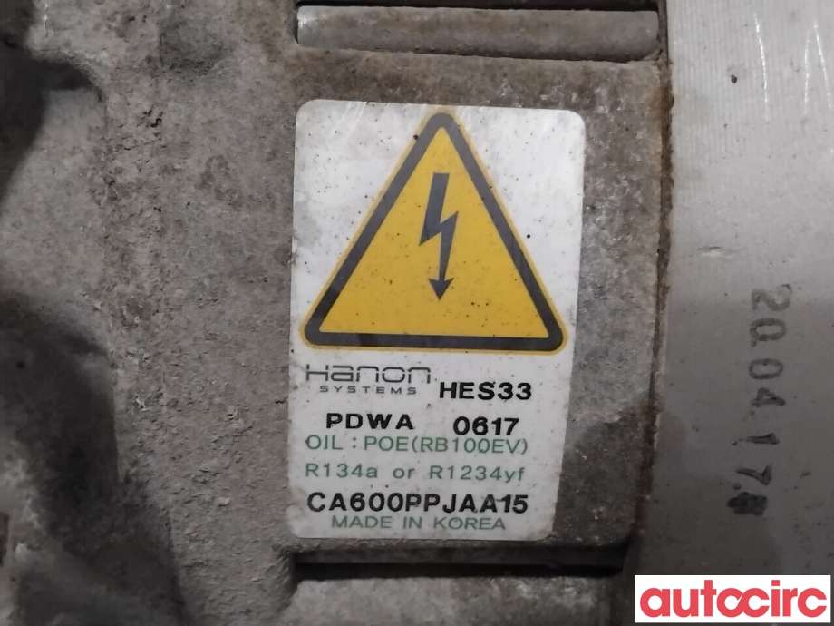 Aircondition kompressor til Hyundai Kona 2017-2021 (Type I, Fase 1)  (HYUNDAI|97701K4000|CA600PPJAA15|)