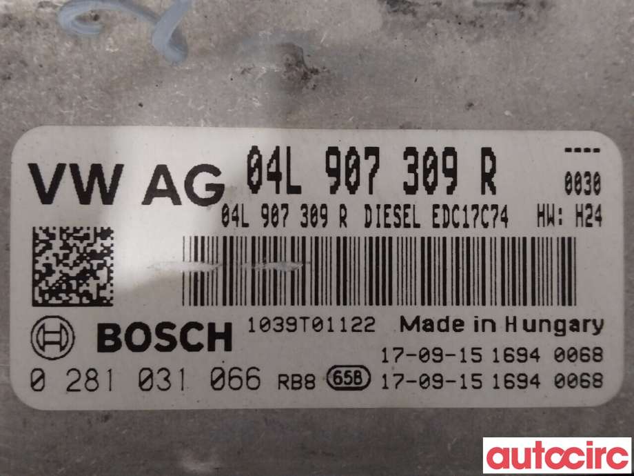Styreenhet motor til Škoda Octavia 2017-2020 (Type III, Fase 2)  (SKODA|04L906026BT|0281031066|04L907309R)