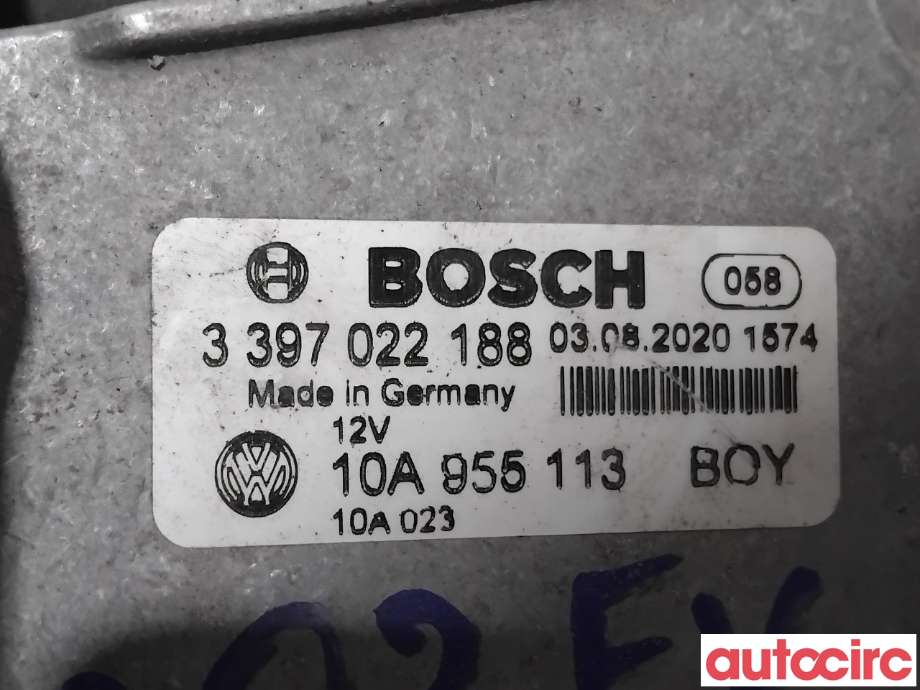 Viskermotor frontrute til VW ID.3 2020-->>  (VOLKSWAGEN|10A955113|1397226009|10A955113A)