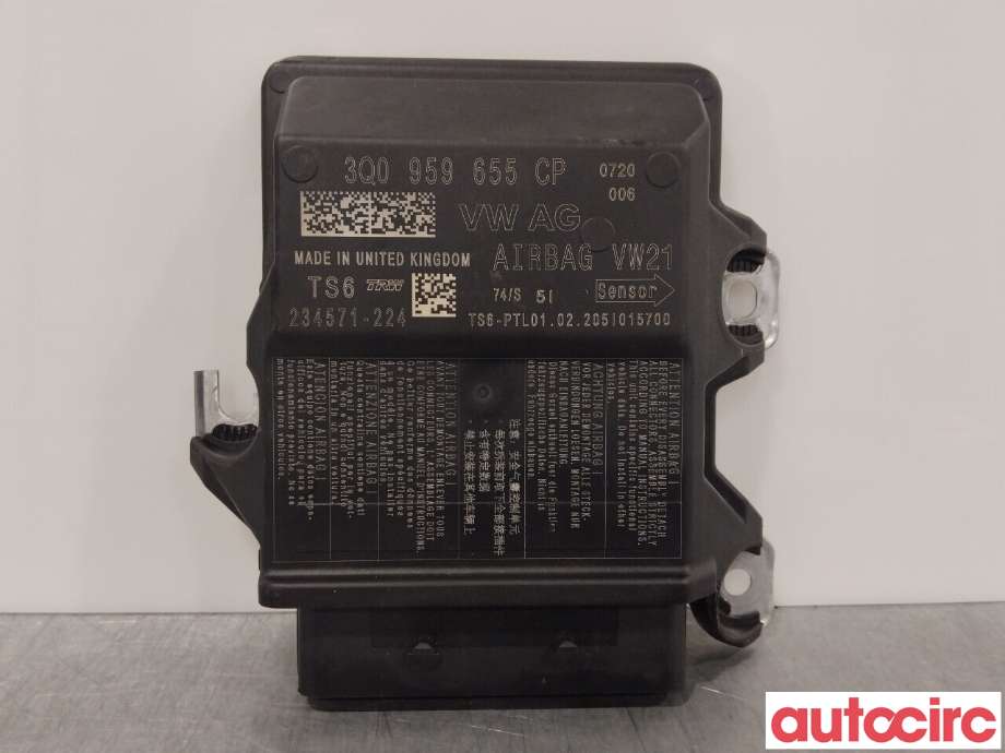 Airbag elektronikk til Škoda Octavia 2017-2020 (Type III, Fase 2) (SKODA|3Q0959655CP)