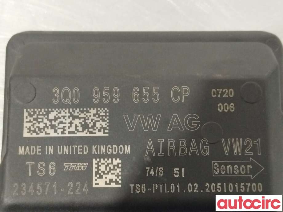 Airbag elektronikk til Škoda Octavia 2017-2020 (Type III, Fase 2) (SKODA|3Q0959655CP)