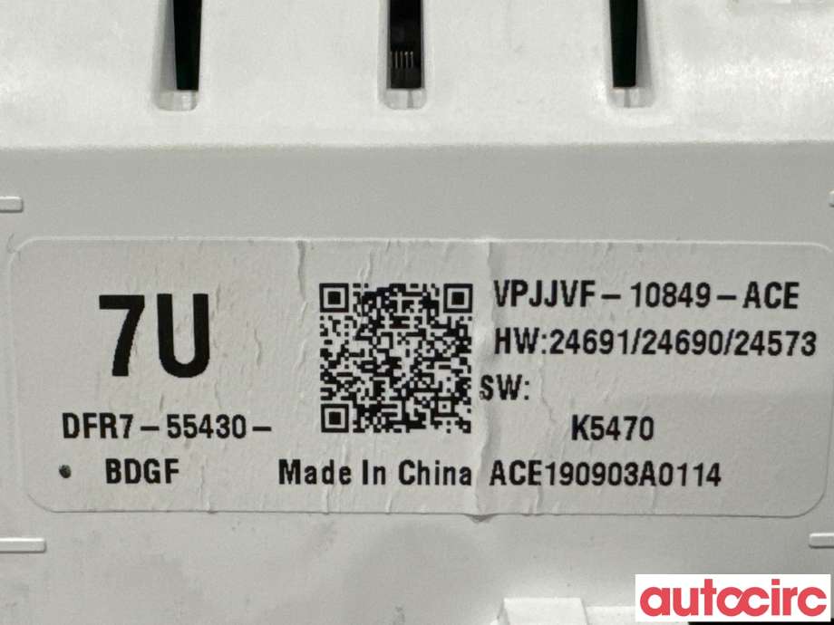 Instrumentpanel til Mazda CX-30 2020-->> (MAZDA|DFR7-55-430A|VPJJVF-10849-ACE|DFR7-55430)