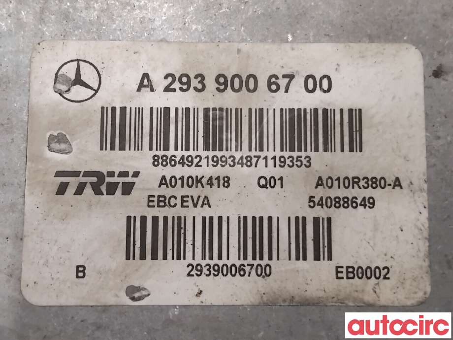 ABS sentral til Mercedes EQC 2019-->>  (MERCEDES|A2939000101|54088649|A2939006700)