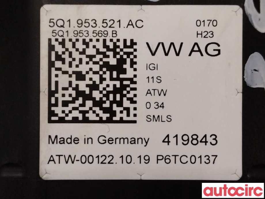 Bryter combi til VW Passat 2015-2019 (Fase 1) (B8) (B8) (VOLKSWAGEN|5Q1953521AC)