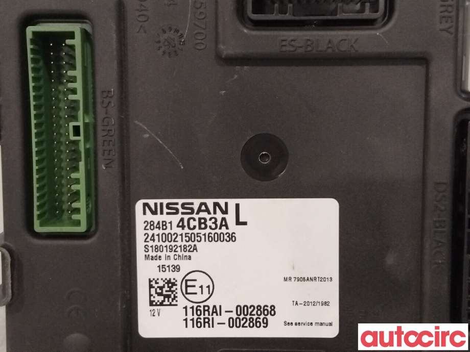 Styreenhet comfort (BCM) til Nissan X-Trail 2014-2022 (T32) (T32) (NISSAN|284B14CB3A|116RAI-002868|284B14CB5A)