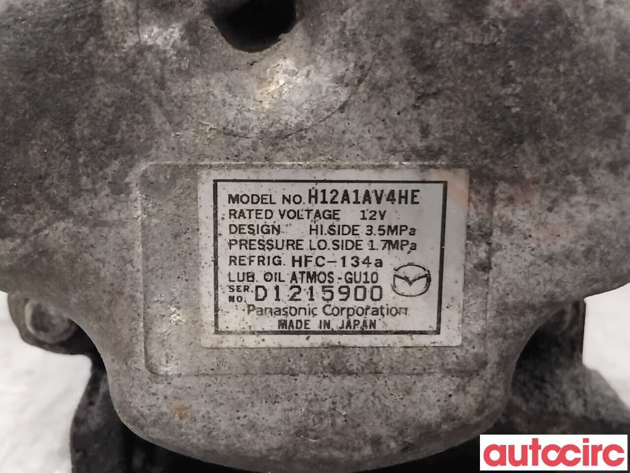 Aircondition kompressor til Mazda 6 2010-2013 (Type II, Fase 2)  (MAZDA|GDB1-61-450|H12A1AV4HE|)