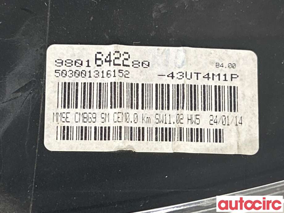 Instrumentpanel til Peugeot Expert 2007-2016 (Type II)  (PEUGEOT|9801642280)
