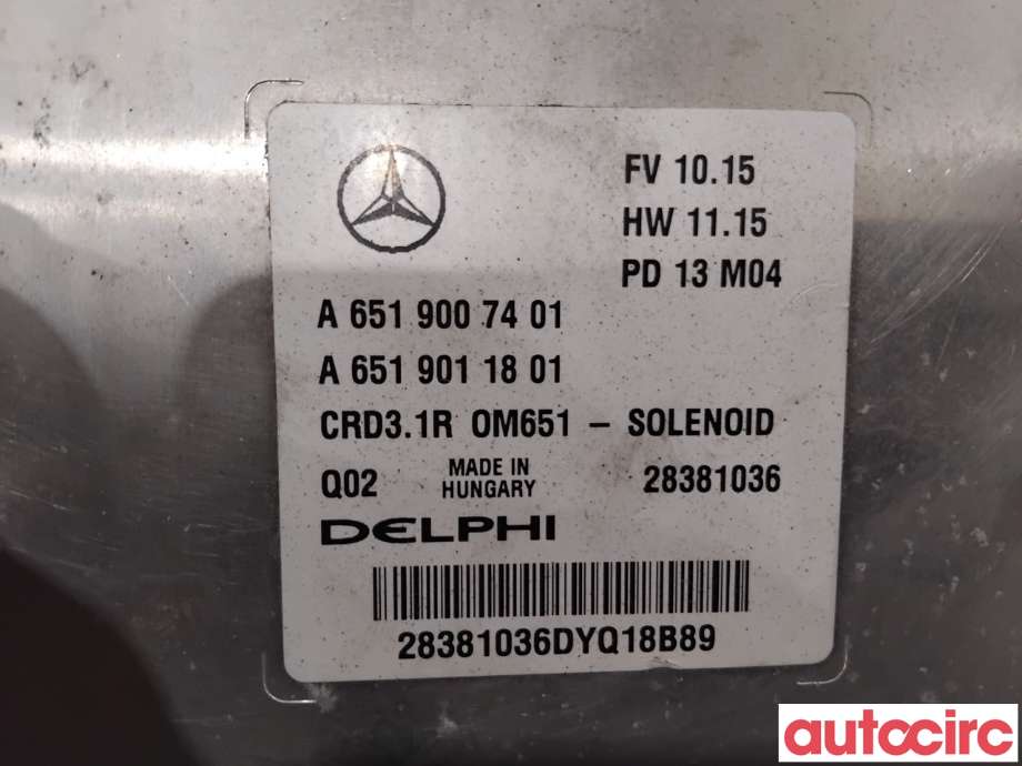 Styreenhet motor til Mercedes C-Klasse 2011-2014 (Fase 2) (W204) (W204) (MERCEDES|A6519007401|28381036)