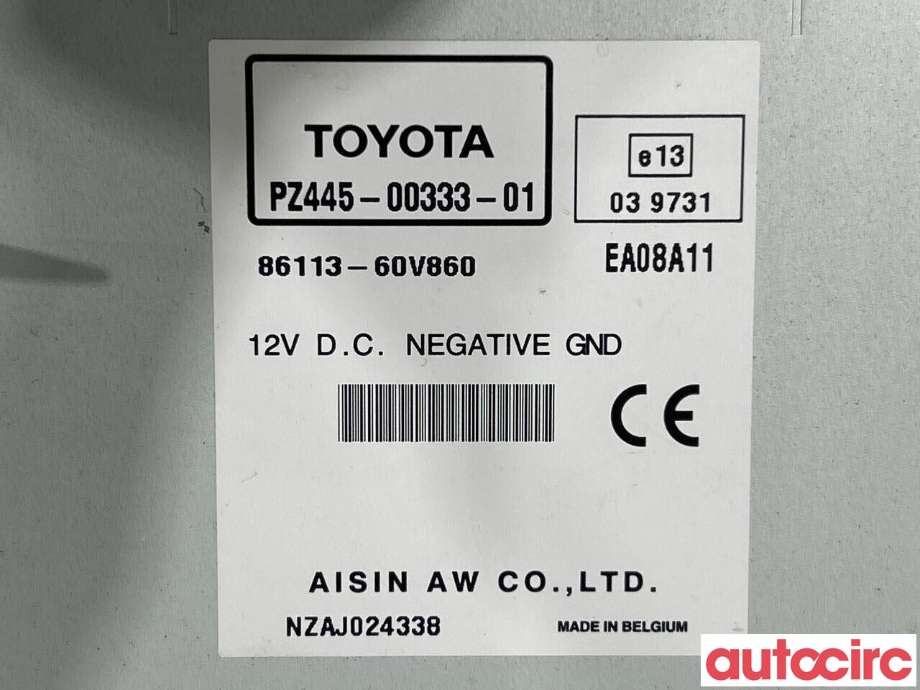 Bilstereo til Toyota Avensis 2009-2015 (Type III, Fase 1)  (TOYOTA|8610005052|8611360V860)