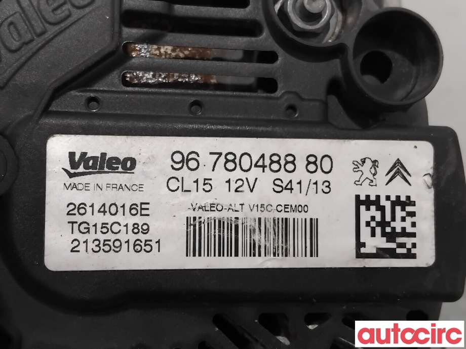 Dynamo til Peugeot 208 2012-2019 (Type I)  (PEUGEOT|1606859180|TG15C189|9678048880)