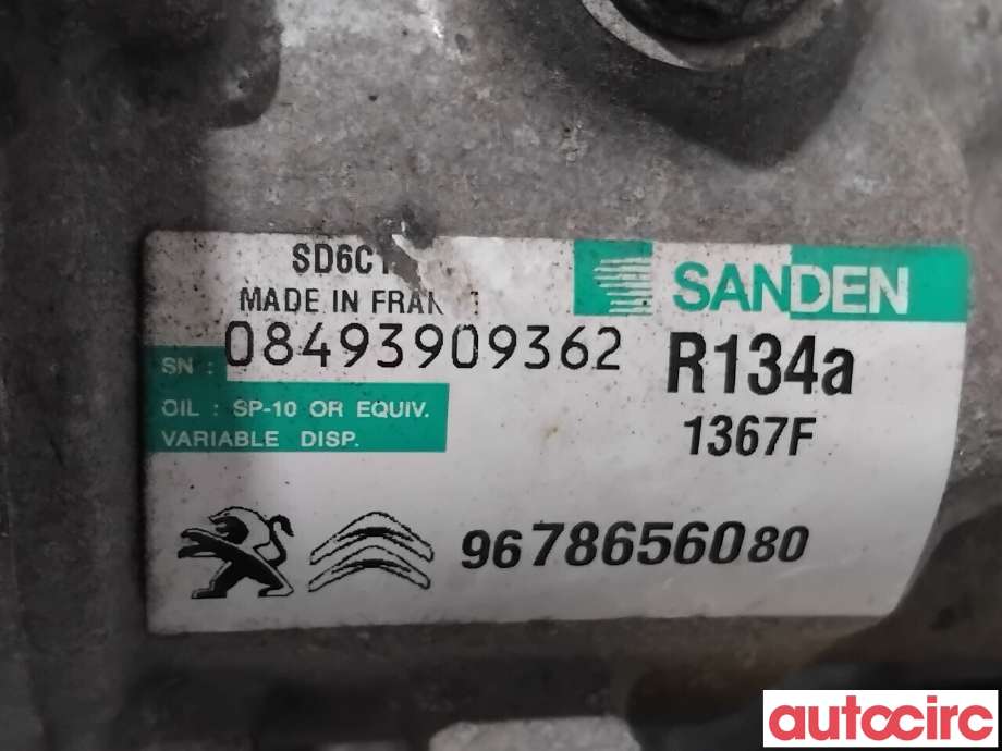 Aircondition kompressor til Peugeot 208 2012-2019 (Type I)  (PEUGEOT|1607424980|SD6C121367|1671553680)