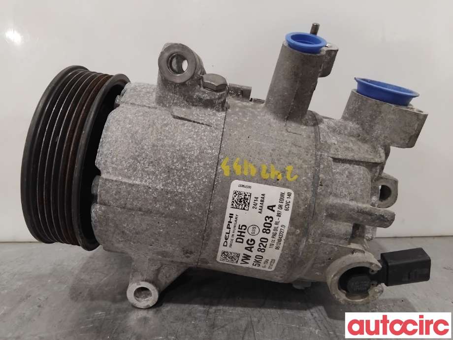 Aircondition kompressor til VW Caddy 2010-2015 (Type III, Fase 2)  (VOLKSWAGEN|5K0820803X|6CVC140|1K0820808F)