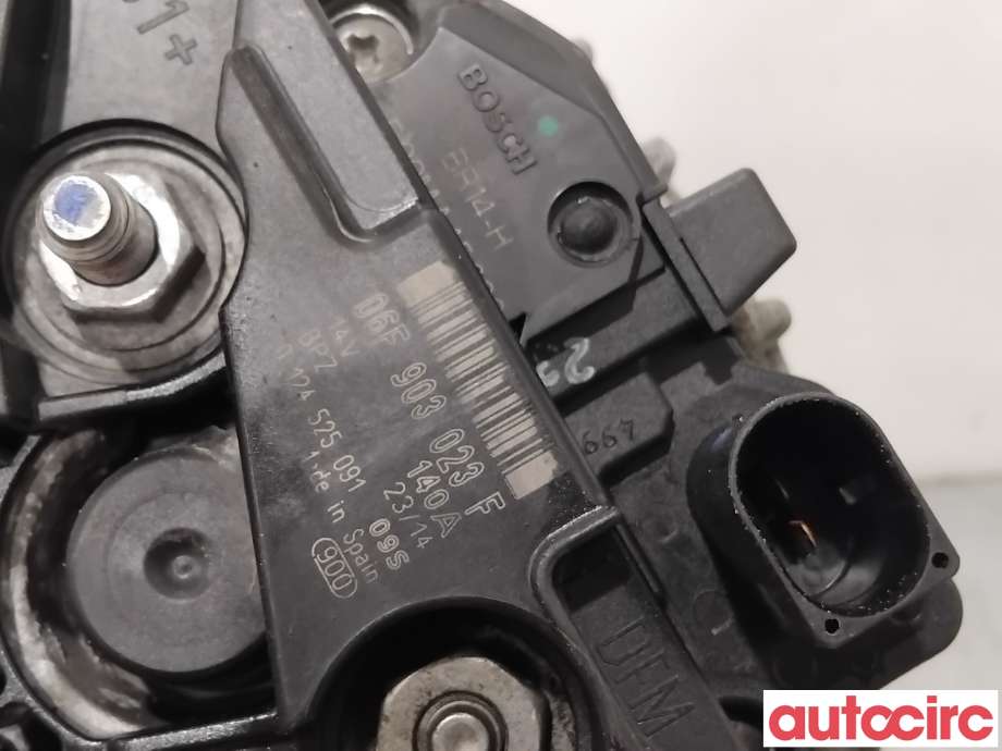 Dynamo til VW Caddy 2010-2015 (Type III, Fase 2)  (VOLKSWAGEN|06F903023FX|0124525091|06F903023F)