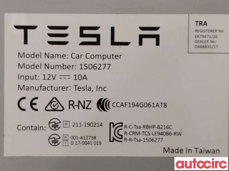 Styreenhet diverse til Tesla Model 3 2018-2023 (Fase 1)  (TESLA|1566786-S1-C||1566786-01-C)
