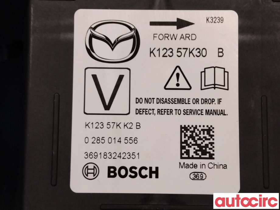 Airbag elektronikk til Mazda CX-5 2017-->> (Type II) (MAZDA|K12357K30C|0285014556|K12357K30B)