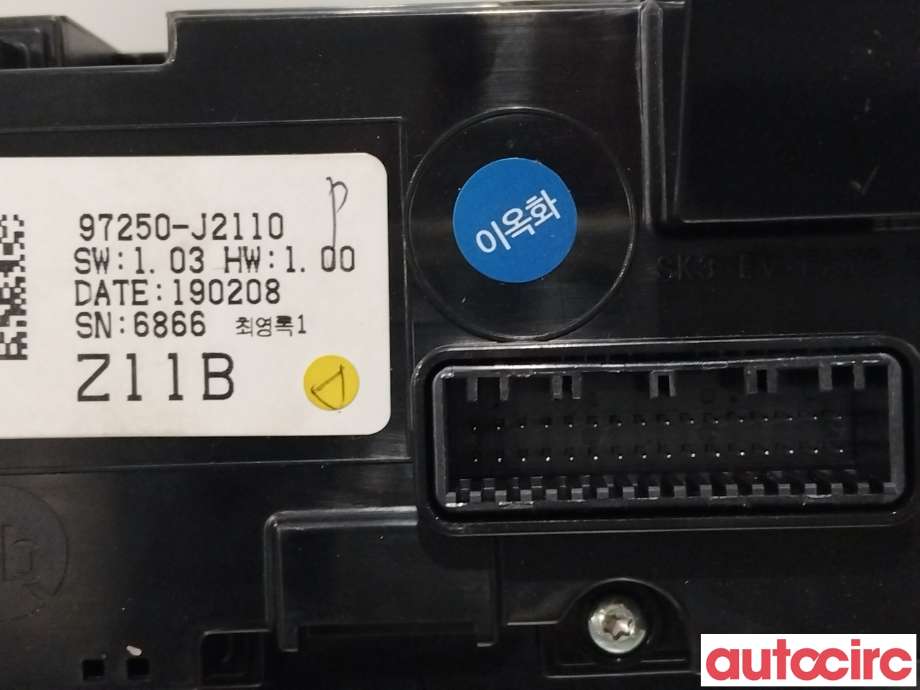Varmeapparat betjening til Kia e-Soul 2019-->> (Type III)  (KIA|97250J2110WK|97250-J2110)