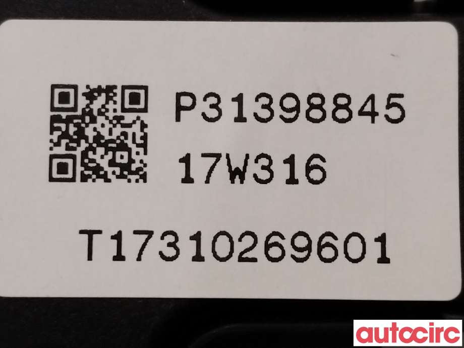 Varmeapparat betjening til Volvo V90 / V90 CC / S90 2016-->>  (VOLVO|31398845)