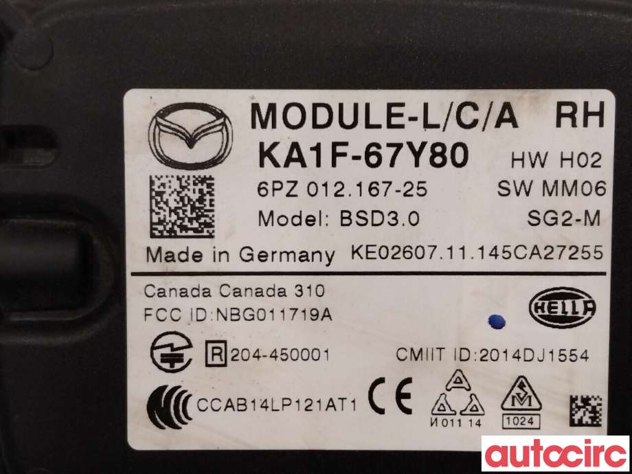 Sensor radar til Mazda CX-5 2012-2017 (Type I) (MAZDA|KA1F-67-Y80E|6PZ012167-35|KA1F-67Y80A)