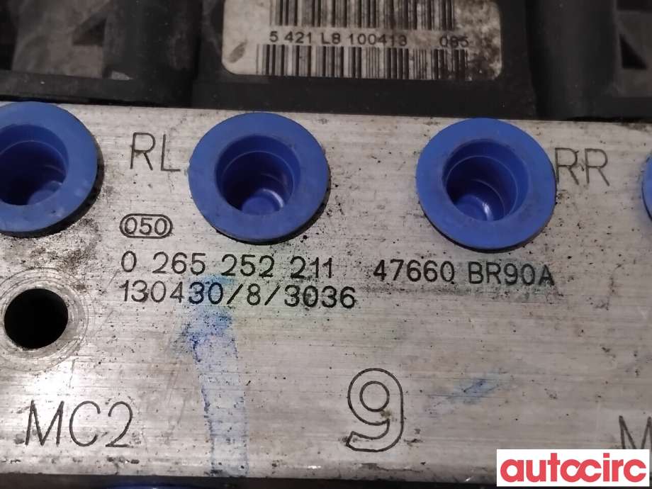 ABS sentral til Nissan Qashqai 2010-2014 (Type I, Fase 2)  (NISSAN|47660BR91A|0265252211|47660BR90A)